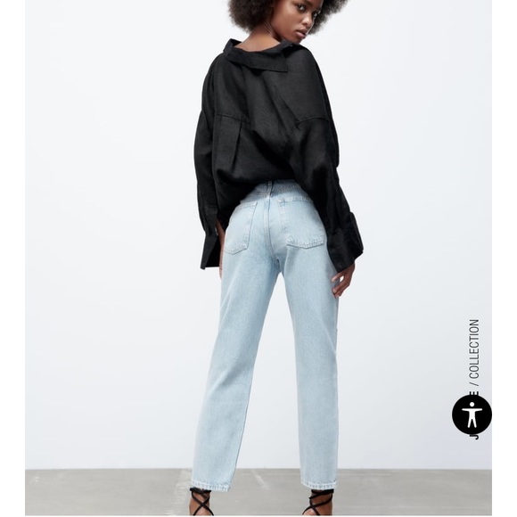 ZARA Ripped Mom Fit Jeans - Picture 2 of 10